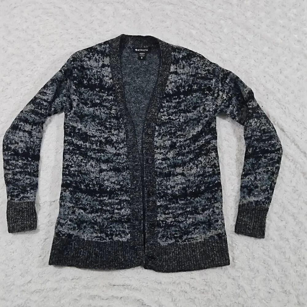 Athleta Womens size XS Westlake textured cardigan Merino wool blend cozy cabin